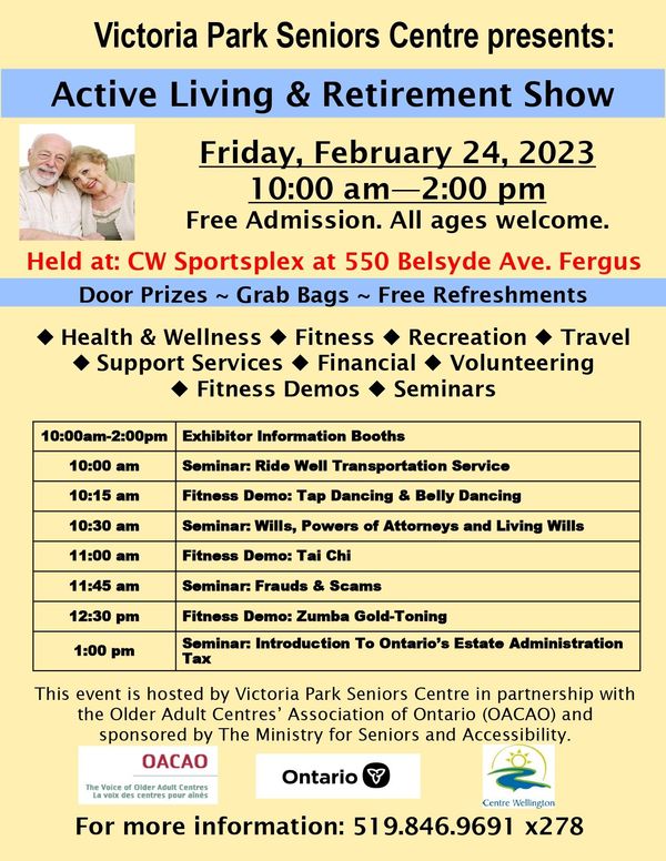 Active Living & Retirement Show - Fergus, ON